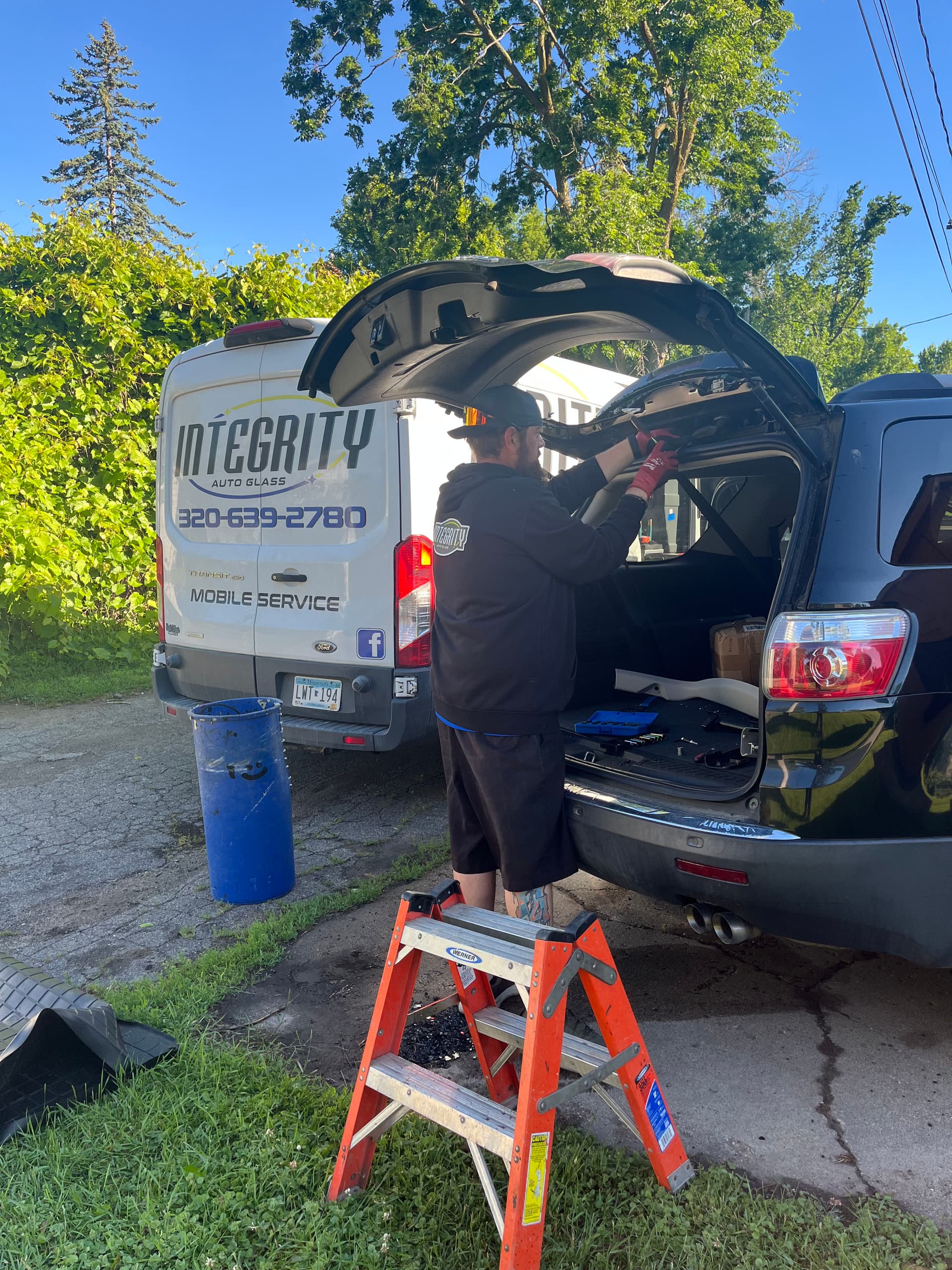We Gave Back with a Free Back Glass Replacement on a GMC Acadia image