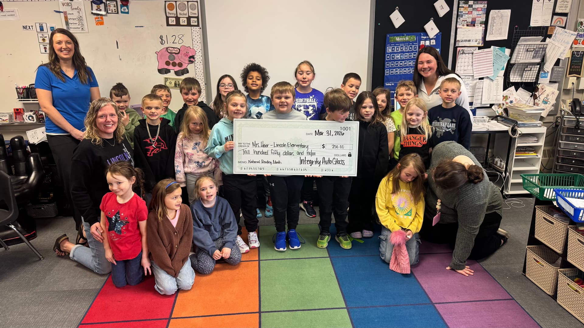Gallery photos for Integrity Auto Glass Donates $1,000 to Local Classrooms for Reading Month: Image #3